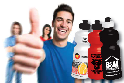 Sports clubs, schools and corporate clients just love Water Bottles Online water bottles